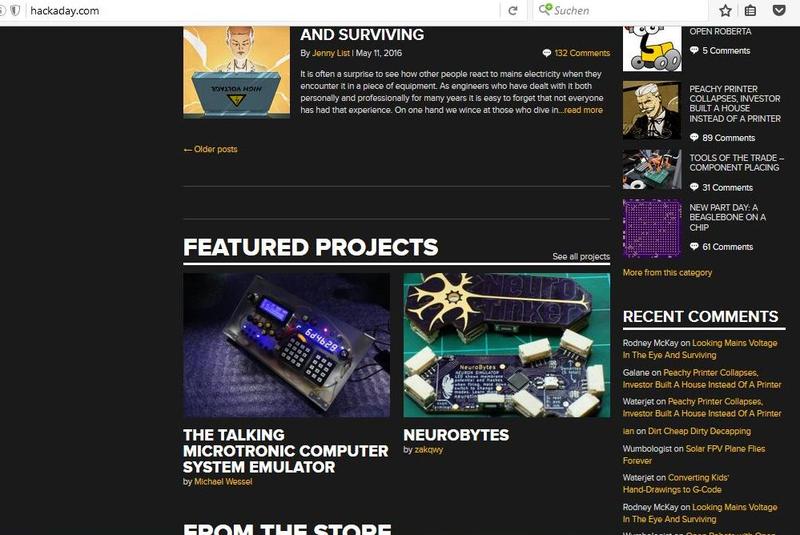 Featured Project at Hackaday.com